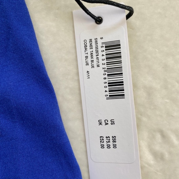 SoulCycle Blue Muscle Tee with Multicolor Logo NWT - Picture 6 of 7